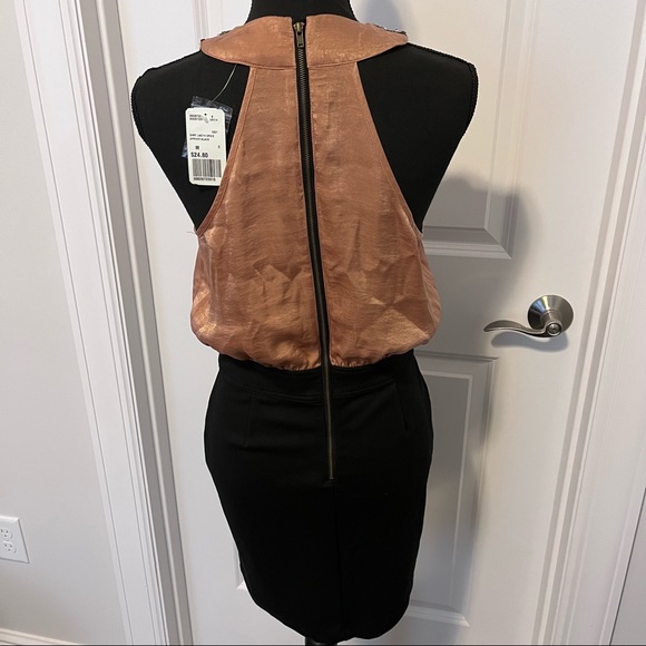 NWT Halter Bodycon Midi Dress w/ Beaded Collar - Picture 3 of 9